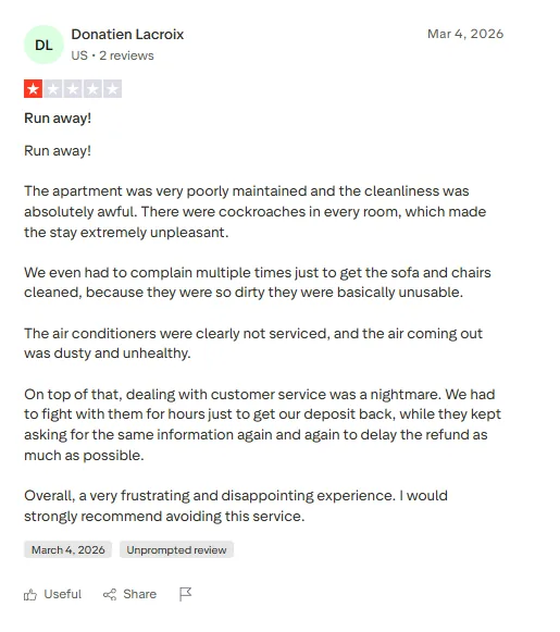 Trustpilot · 1/5 · Donatien Lacroix, 2026-03-04